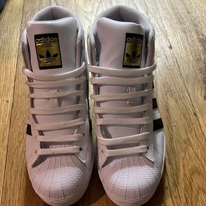 Adidas high top wedges